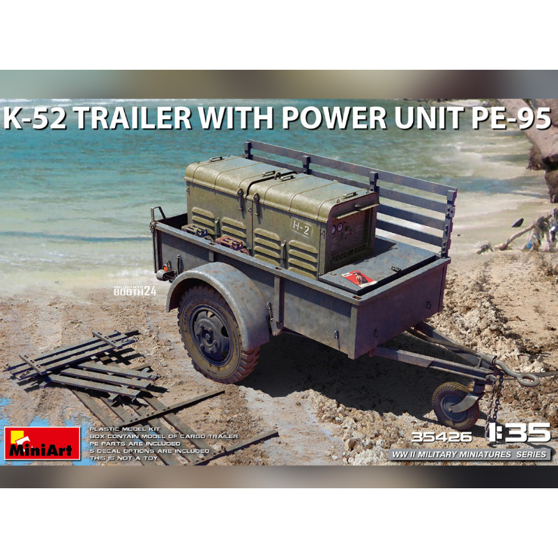 Remorque K-52 avec groupe motopropulseur PE-95 - échelle 1/35 - MINIART 35426
