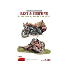 Soldats américains au repos avec motos - 1/35 - MINIART 53068