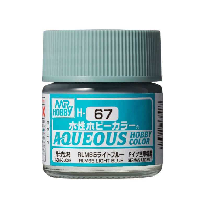 H-067 RLM65 Light Blue satiné Mr Hobby Gunze Aqueous - pot acrylique 10 ml