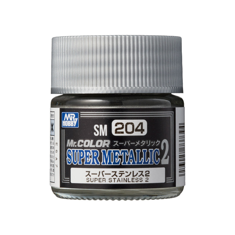 SM-204 Super Stainless II Mr. Color Super Metallic Colors II - pot acrylique 10 ml