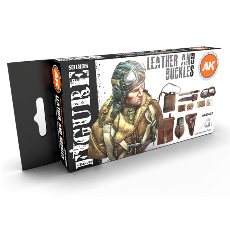 Set 6x couleurs cuirs et boucles - AK INTERACTIVE AK11620