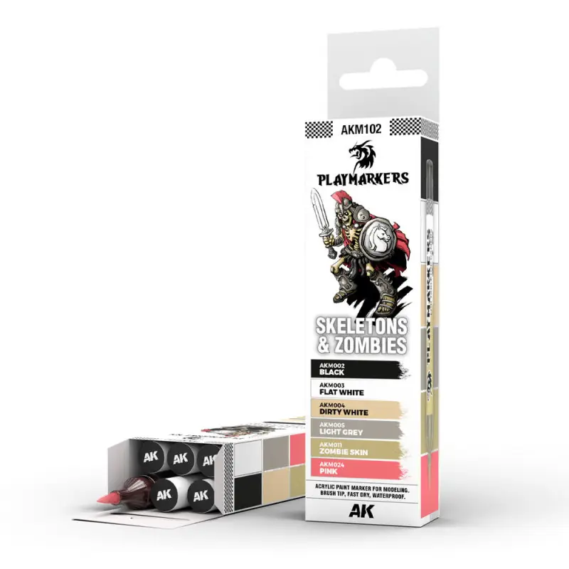 Playmarkers - Set peinture figurines Skeletons et Zombies - AK INTERACTIVE AKM102