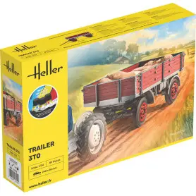 Remorque agricole 3 tonnes Kit Complet - échelle 1/24 - HELLER 57410
