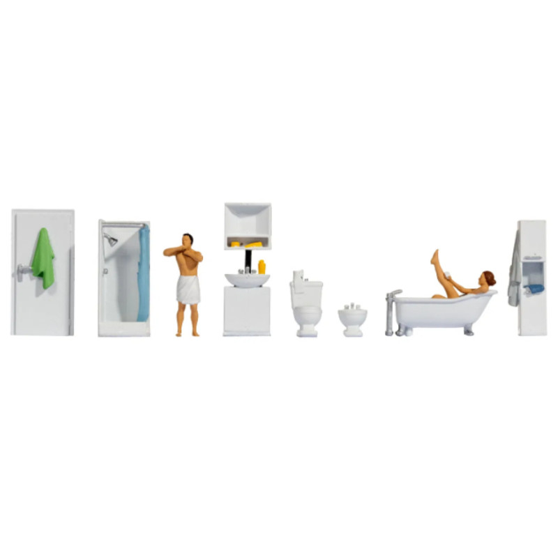 Figurines thématiques "salle de bain" - HO 1/87 - NOCH 16289