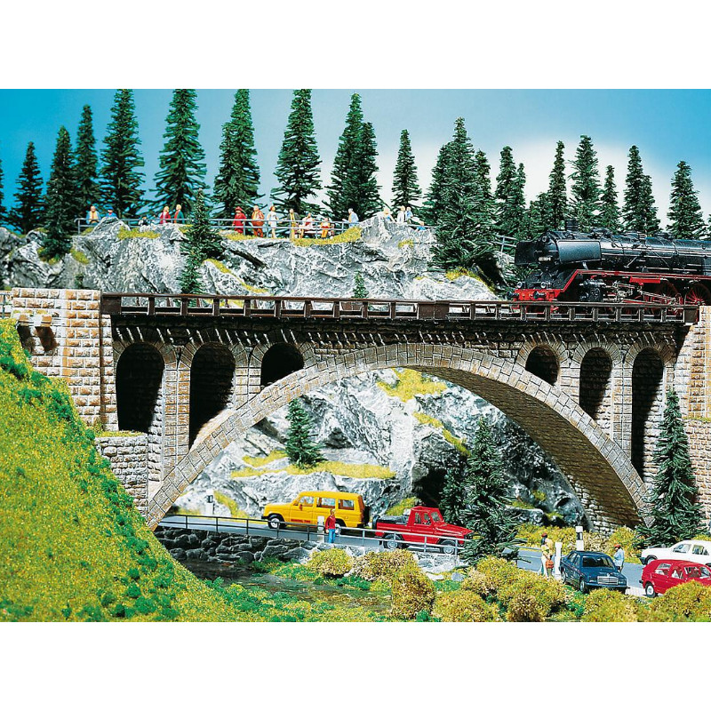Pont en arc de pierre, 1 voie - HO 1/87 - FALLER 120533