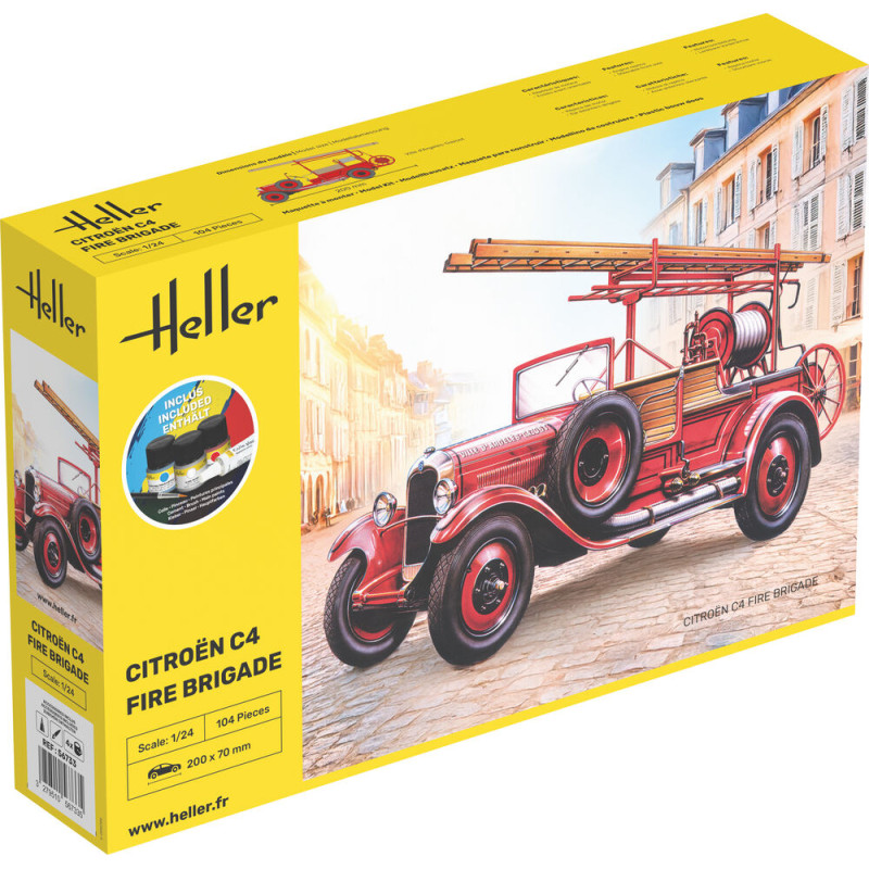 Citroën C4 pompiers Kit complet - échelle 1/24 - HELLER 56733