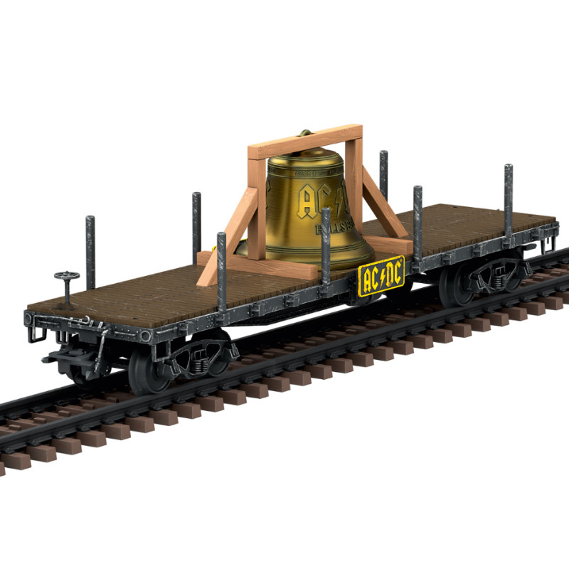 Wagon plat AC-DC cloche "Hells Bells" - ép VI - HO 1/87 - MARKLIN 46270