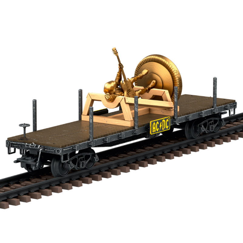 Wagon plat AC-DC chanteur "Stiff Upper Lip" - ép VI - HO 1/87 - MARKLIN 48837