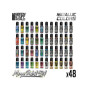 Mega Set de 48x peintures chrome - Green Stuff World 12261