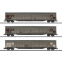 Coffret de wagons à parois coulissantes Habbins 354 HO 1/87 ép. VI - MARKLIN 48067