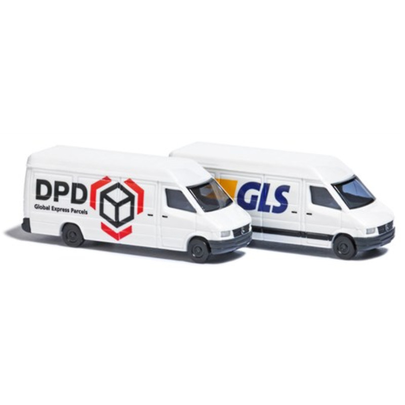 2x Mercedes-Benz Sprinter long DPD et GLS - N 1/160 - BUSCH 8308