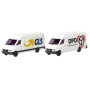 2x Mercedes-Benz Sprinter long DPD et GLS - N 1/160 - BUSCH 8308