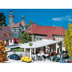 Station-service BP - HO 1/87 - FALLER 130347