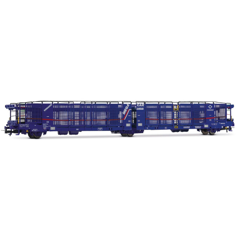 Wagon porte-autos TRANSFESA/Hispanauto à 3 essieux Laeks « Mega Car Carrier », ép. VI - HO 1/87 - JOUEF HJ6316