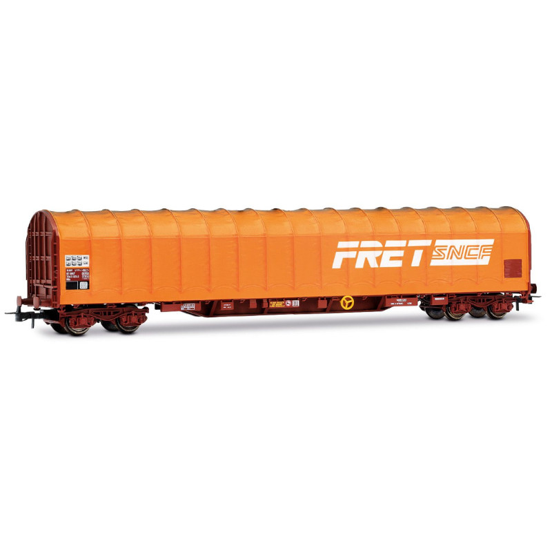Wagon bâché à 4 essieux type Rils « FRET », ép. IV-V - HO 1/87 - JOUEF HJ6315