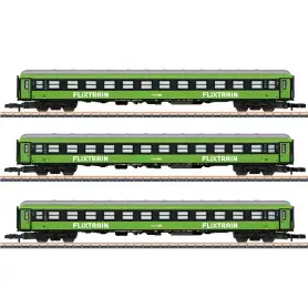 Coffret 3x voitures voyageurs 2ème CL. Flixtrain ép. VI - Z 1/220 - MARKLIN - 87403