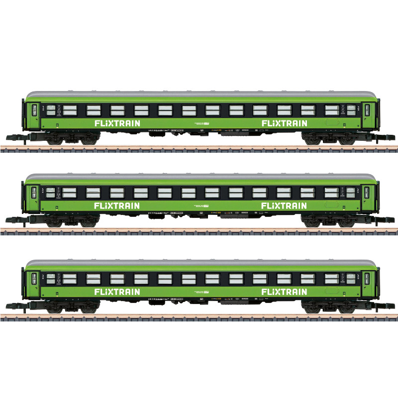 Coffret 3x voitures voyageurs 2ème CL. Flixtrain ép. VI - Z 1/220 - MARKLIN - 87403