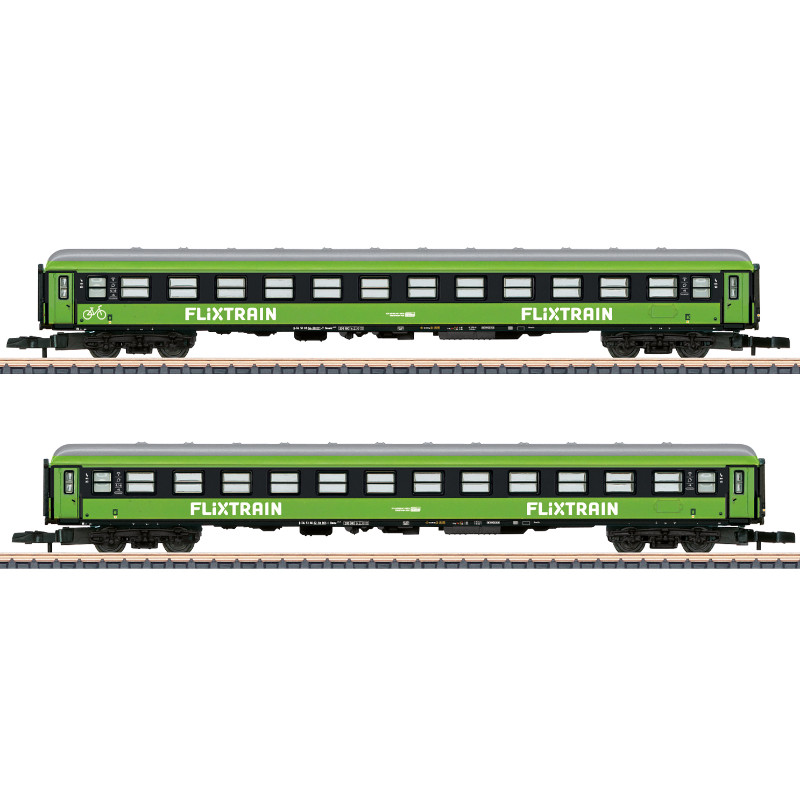 Coffret 2x voitures voyageurs 2ème Cl. Flixtrain ép. VI - Z 1/220 - MARKLIN - 87404