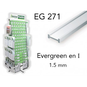 Evergreen EG271 - (x4) profilé en I styrène 1.5 mm