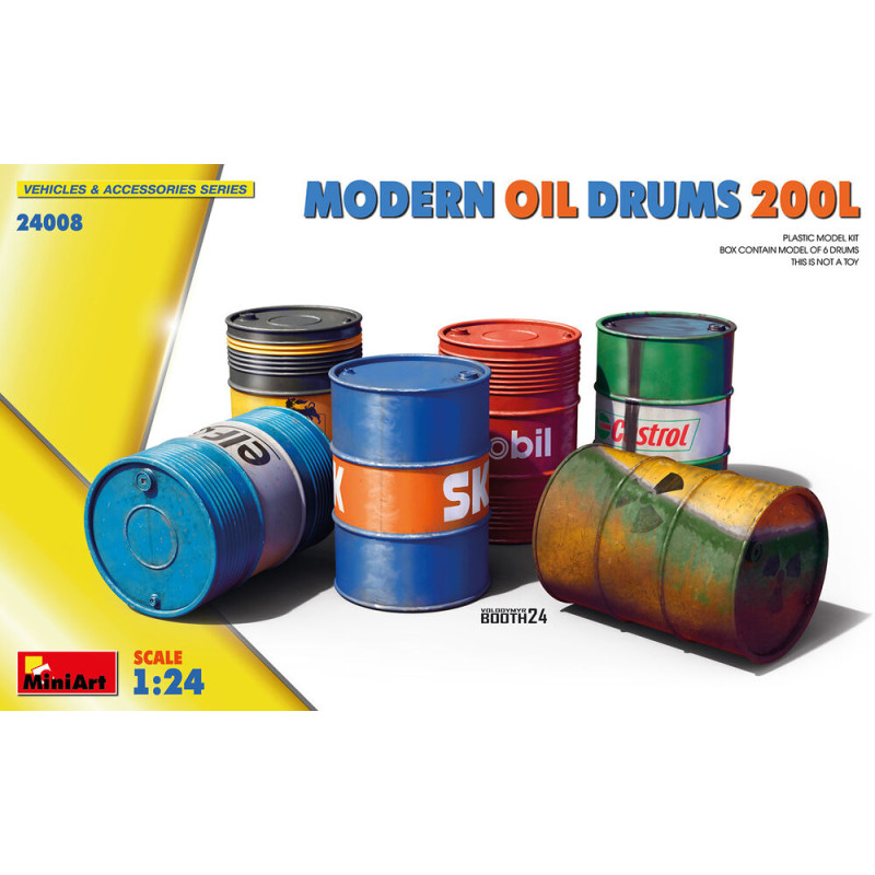 Fûts à huile modernes 200L - 1/24 - MINIART 24008