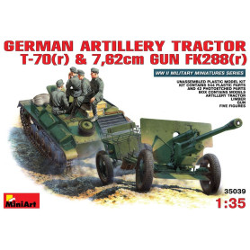 Tracteur d'artillerie allemand T-70 et canon FK 288 avec équipage - 1/35 - MINIART 35039