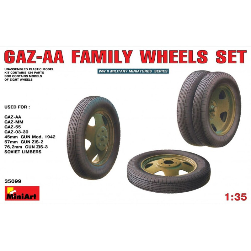 Jeu de roues pour GAZ-AA - 1/35 - MINIART 35099