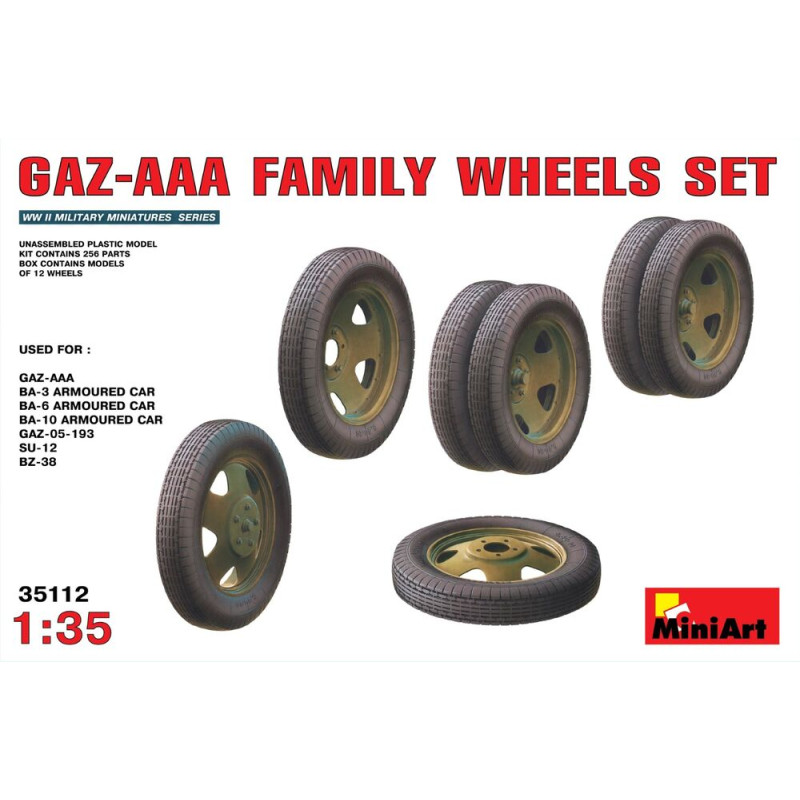 Jeu de roues pour GAZ-AAA - 1/35 - MINIART 35112