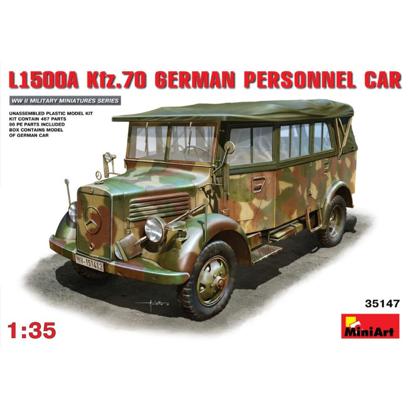 Voiture du personnel allemand L1500A (Kfz.70) - 1/35 - MINIART 35147