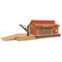 Hangar à marchandises avec quai et grue de chargement - HO 1/87 - VOLLMER 45701