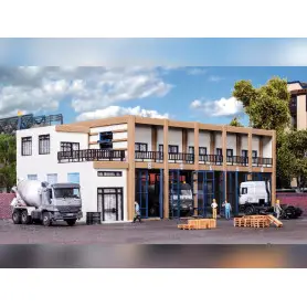 Hangar à véhicules avec annexe - HO 1/87 - VOLLMER 45607