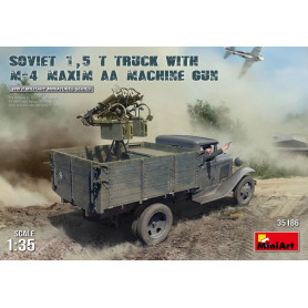 Camion soviétique de 1,5 t avec mitrailleuse antiaérienne M-4 Maxim - 1/35 - MINIART 35186