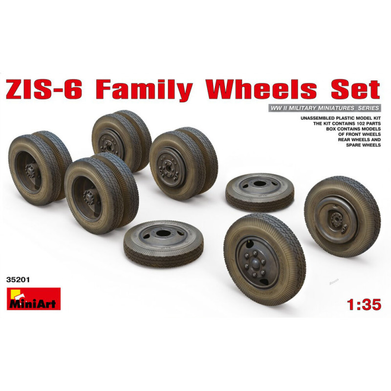 Jeu de roues pour camion ZIS-6 - 1/35 - MINIART 35201