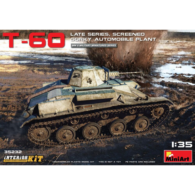 Char T-60 Série tardive, sérigraphié (usine de Gorky) - 1/35 - MINIART 35232