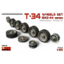Jeu de roues pour T-34. Série 1943-44 - Échelle 1/35 - MINIART 35242