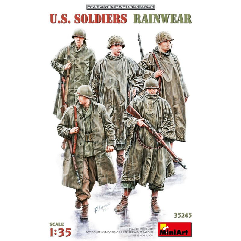 Soldats américains avec vêtements de pluie - 1/35 - MINIART 35245
