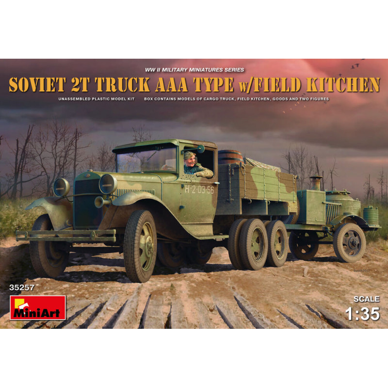 Camion soviétique de 2 tonnes type AAA avec cuisine de campagne - 1/35 - MINIART 35257