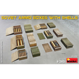 Boîtes de munitions soviétiques avec obus - 1/35 - MINIART 35261