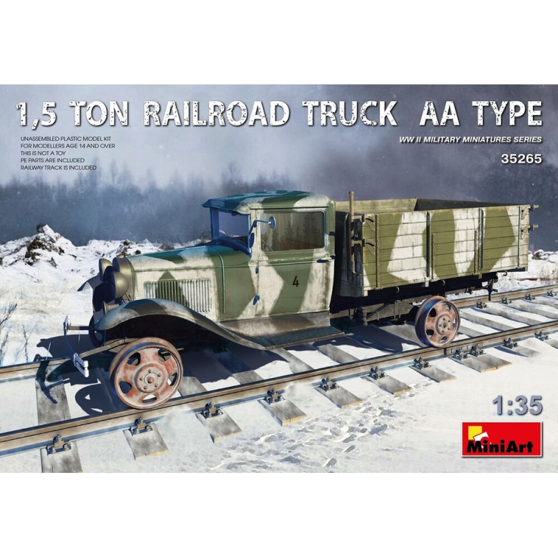 Camion ferroviaire de 1,5 tonne type AA - 1/35 - MINIART 35265