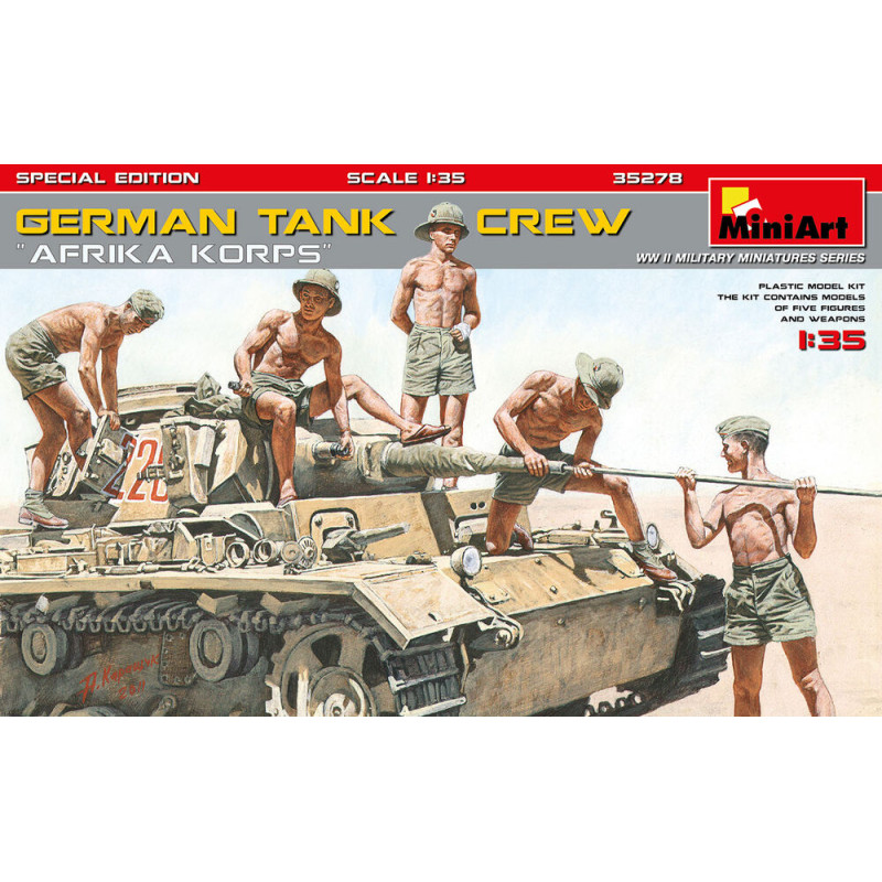 Équipage de char allemand. "Afrika Korps" - 1/35 - MINIART 35278