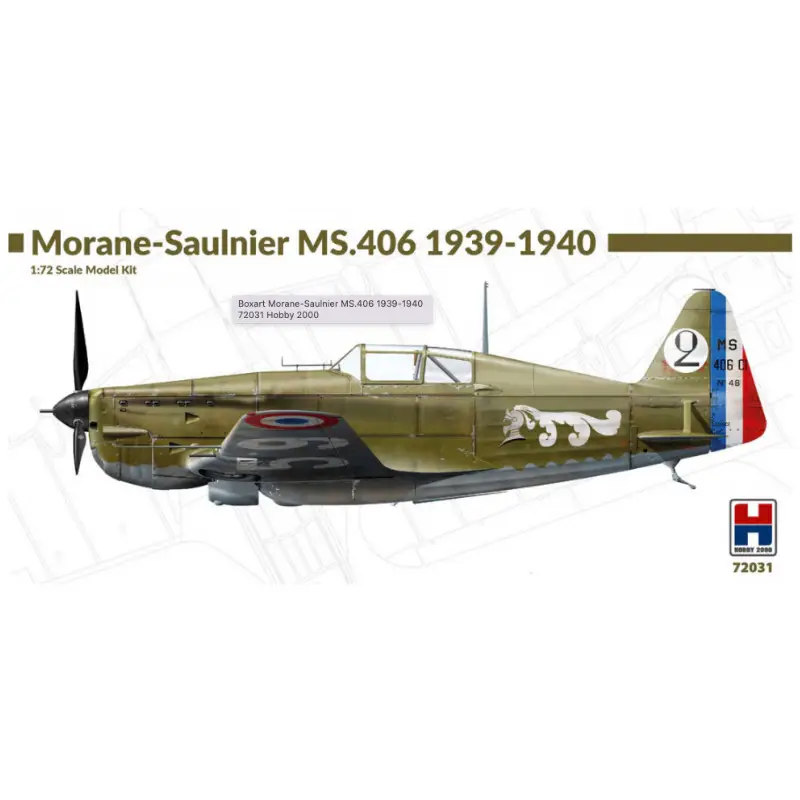 Morane-Saulnier MS.406 1939-1940 - échelle 1/72 - HOBBY 2000 72031