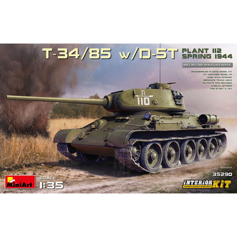 Char T-34/85 W/D-5T Usine 112 Printemps 1944- 1/35 - MINIART 35290