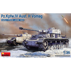 Char Pz.Kpfw.IV Ausf. H Vomag. Première prod (Juin 1943) - 1/35 - MINIART 35302