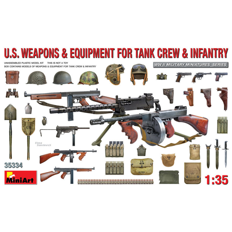 Armes et équipements américains pour équipages de chars et infanterie - 1/35 - MINIART 35334