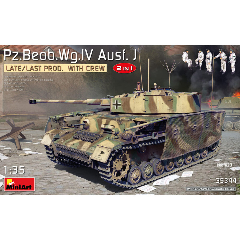 Pz.Beob.Wg.IV Ausf. J Dernière prod. 2 en 1 avec équipage - 1/35 - MINIART 35344