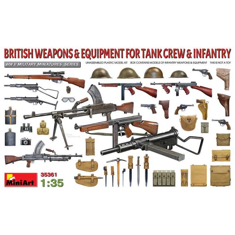 Armes et équipements britanniques pour équipages de chars et infanterie - 1/35 - MINIART 35361