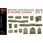 Set de sacs et paquetages de chars britanniques WWII - échelle 1/35 - MINIART 35599