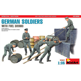 Soldats allemands avec bidons de carburant - 1/35 - MINIART 35366