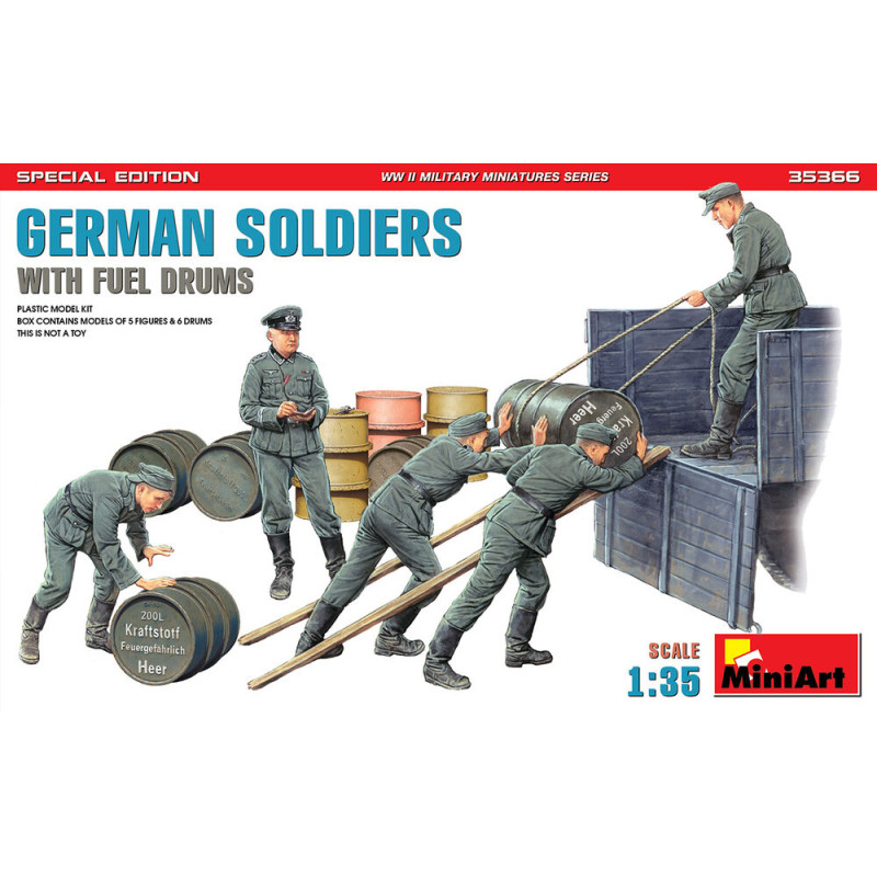 Soldats allemands avec bidons de carburant - 1/35 - MINIART 35366
