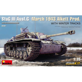 StuG III Ausf. G Mars 1943 Alkett Prod avec pistes d'hiver - 1/35 - MINIART 35367