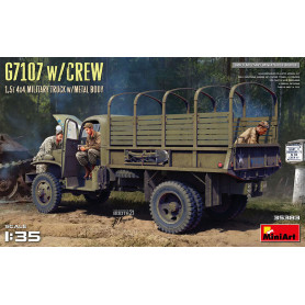 Camion cargo 4x4 G7107 avec équipage, 1,5 t - Échelle 1/35 - MINIART 35383